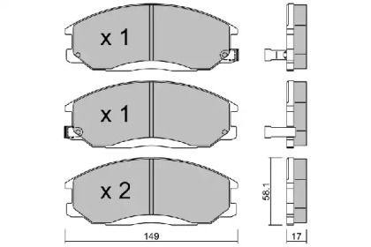 Комплект тормозных колодок (AISIN: BPHY-1905)